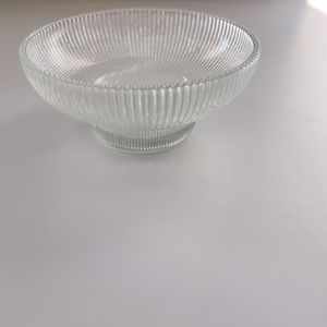 Hoosier Clear Glass Ribbed Bowl